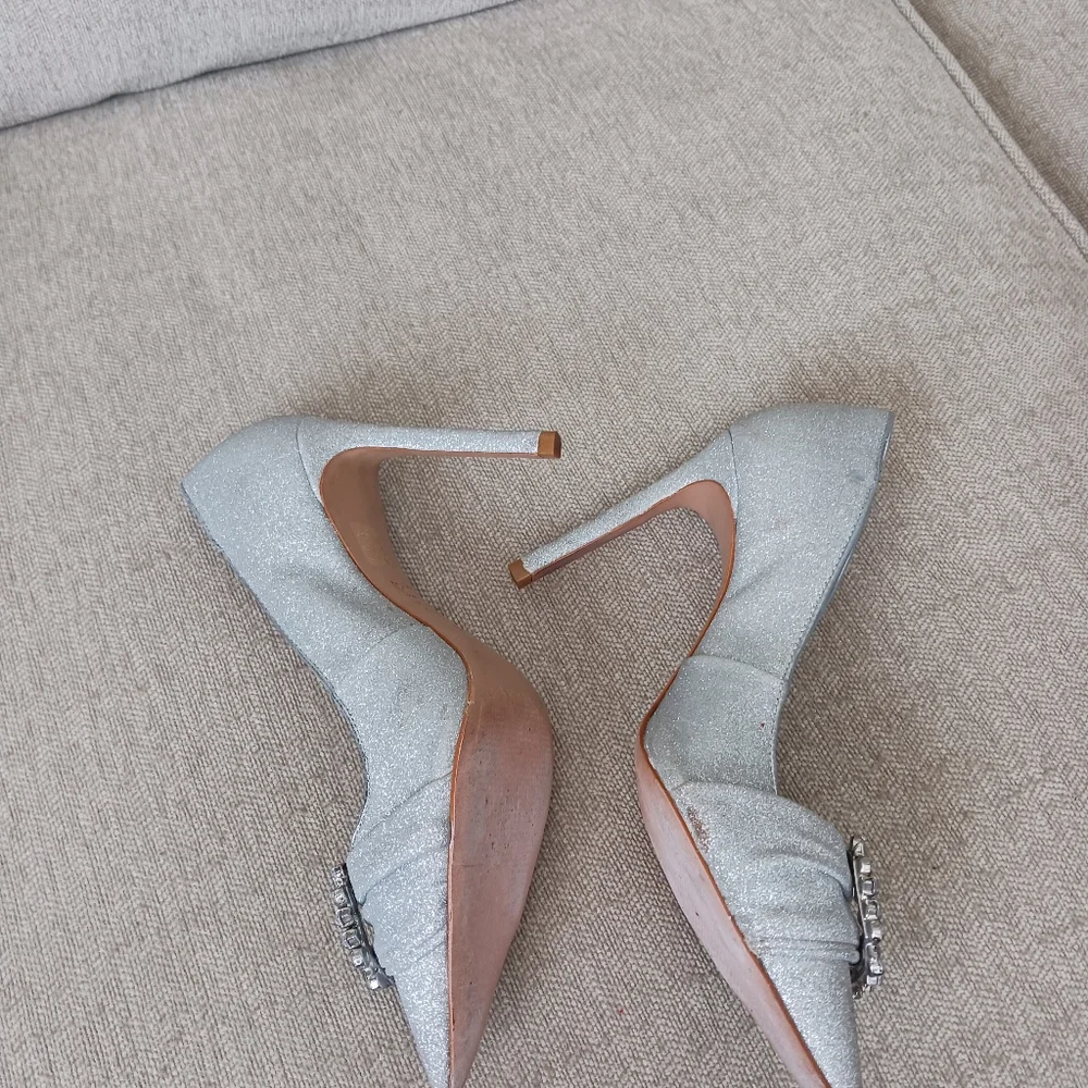 Schutz Elegant Silver Women's Heels
